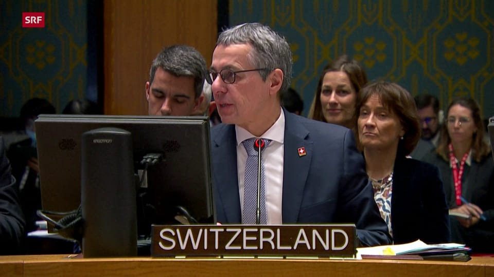 Cassis spricht vor UNO-Sicherheitsrat und kritisiert russischen Angriffskrieg