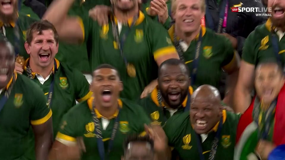 Die Pokalübergabe an Südafrika
