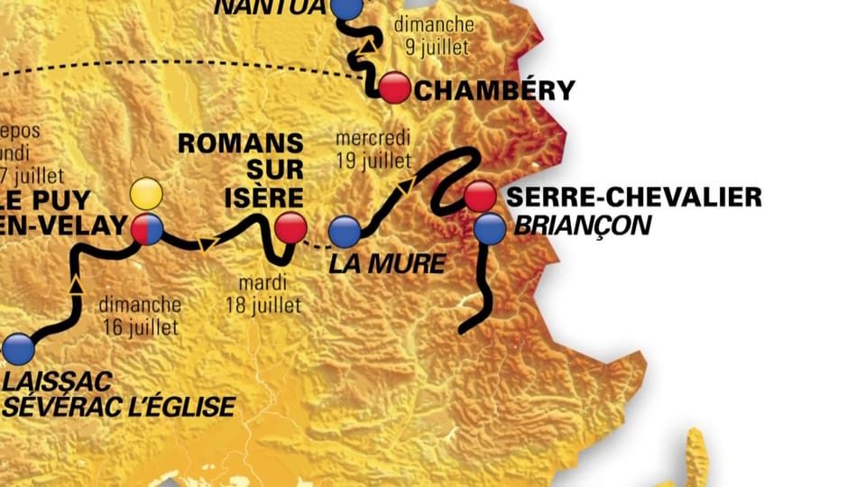 Der Etappenplan der Tour de France 2017