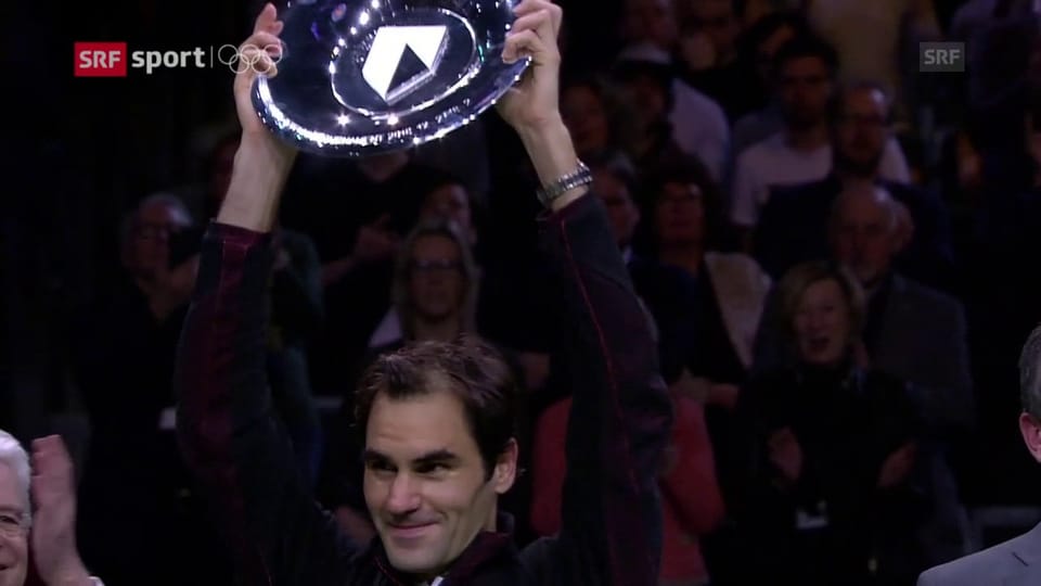 Archiv: Federer feiert 2018 in Rotterdam seinen 97. Turniersieg
