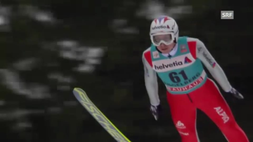 Skispringen: 2. Sprung von Simon Ammann