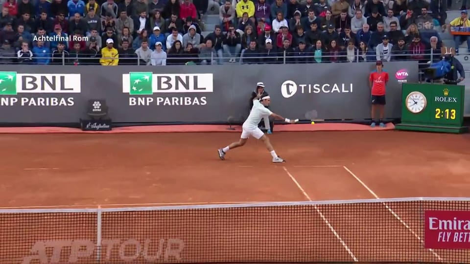 Federers herrlicher Stoppball aus der Defensive