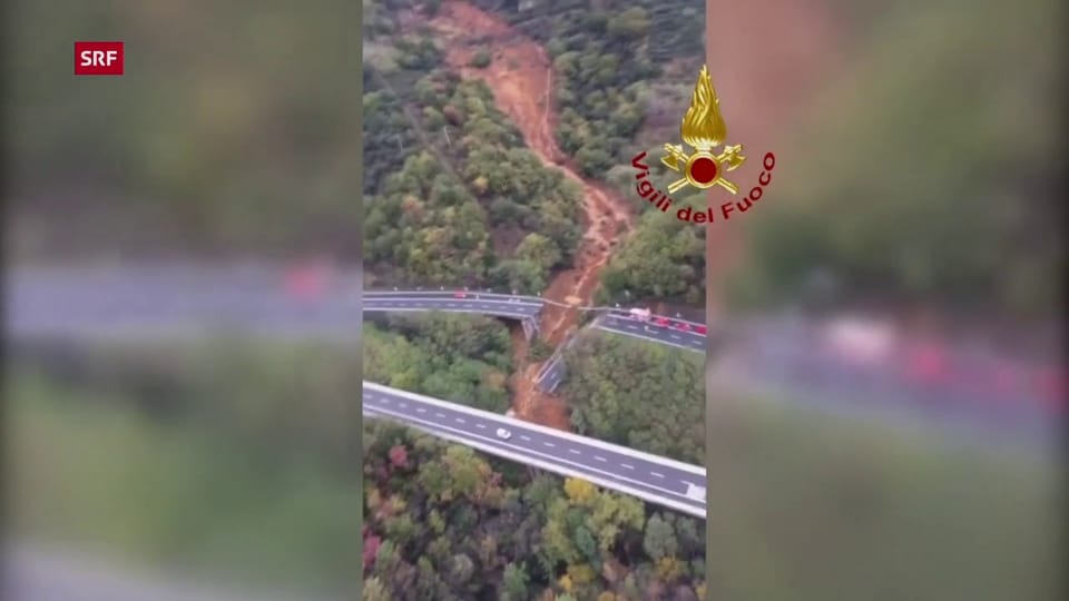 Eingestürztes Autobahnviadukt in Italien