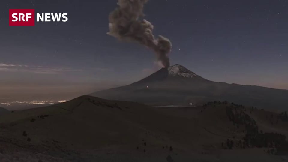 Der Popocatépetl spuckte bereits im Dezember Feuer und Asche