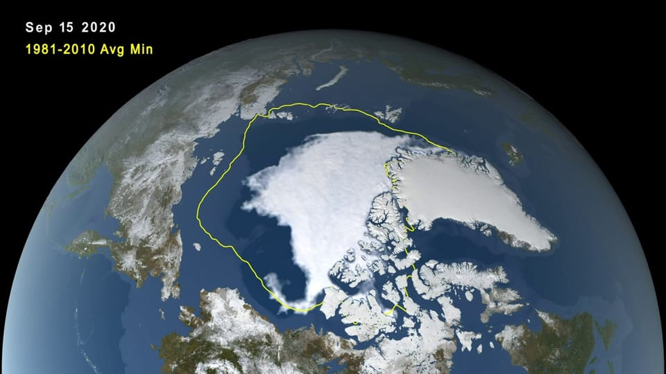 Nasa-Animation vom Schmelzen der Arktis