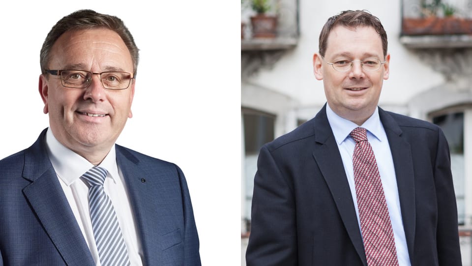 Roberto Schmidt (CSP, bisher) und Franz Ruppen (SVP, neu) – die deutschsprachigen Oberwalliser