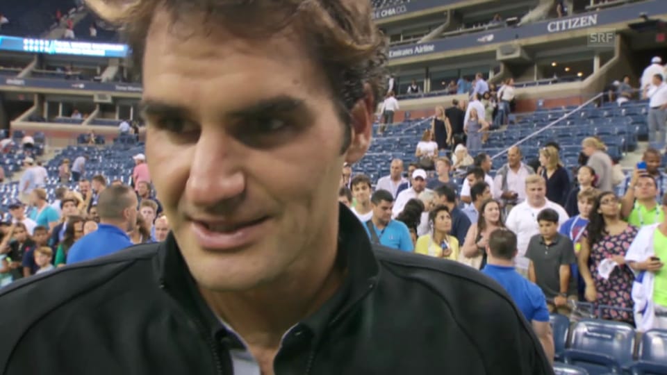 Roger Federer nach seiner Halbfinal-Qualifikation