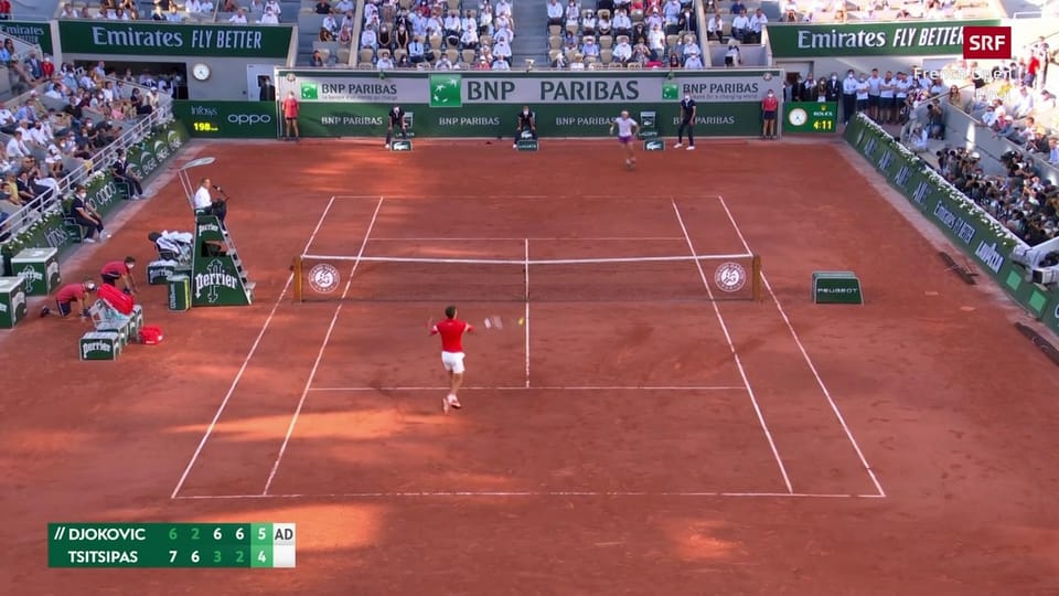 Archiv: Live-Highlights bei Djokovic - Tsitsipas im Paris-Final