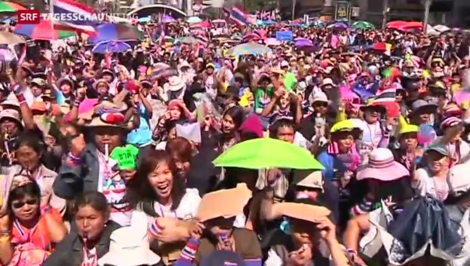 Bangkoks Innenstadt blockiert