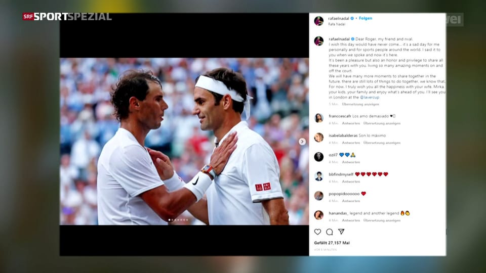 Konkurrenten und Weggefährten würdigen Federer nach dessen Karriereende