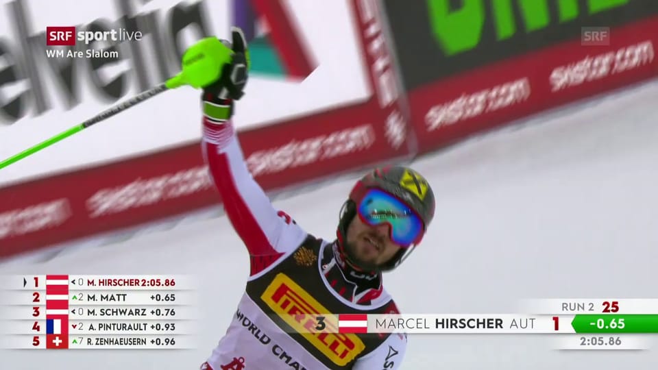 Marcel Hirscher sichert sich Gold im Slalom
