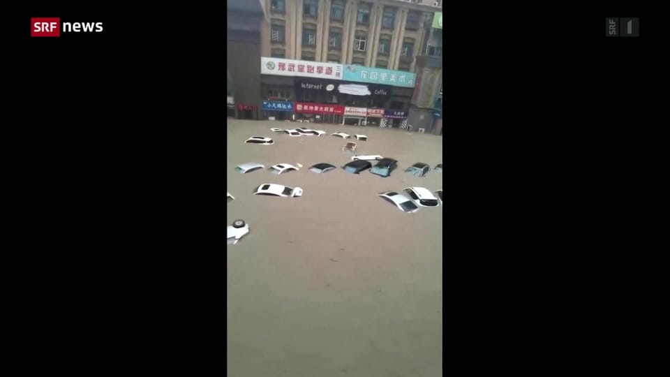 Heftige Überschwemmungen in Teilen Chinas