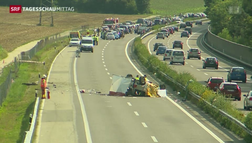 Weniger Strassenverkehrsunfälle in der Schweiz