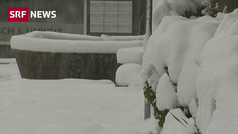 Rekordschnee in St. Gallen und Bern