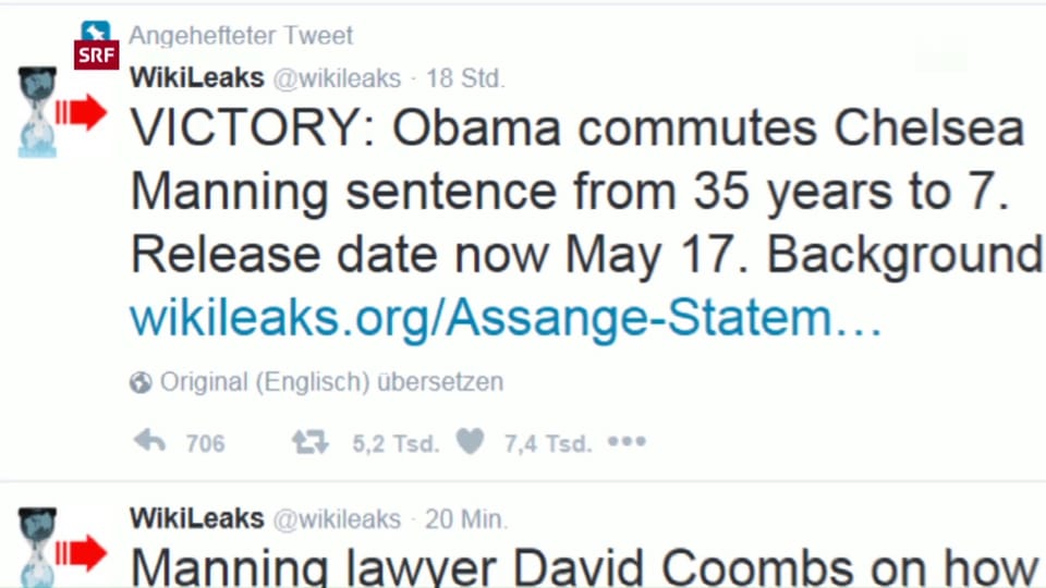 Aus dem Archiv: Obama begnadigt Manning