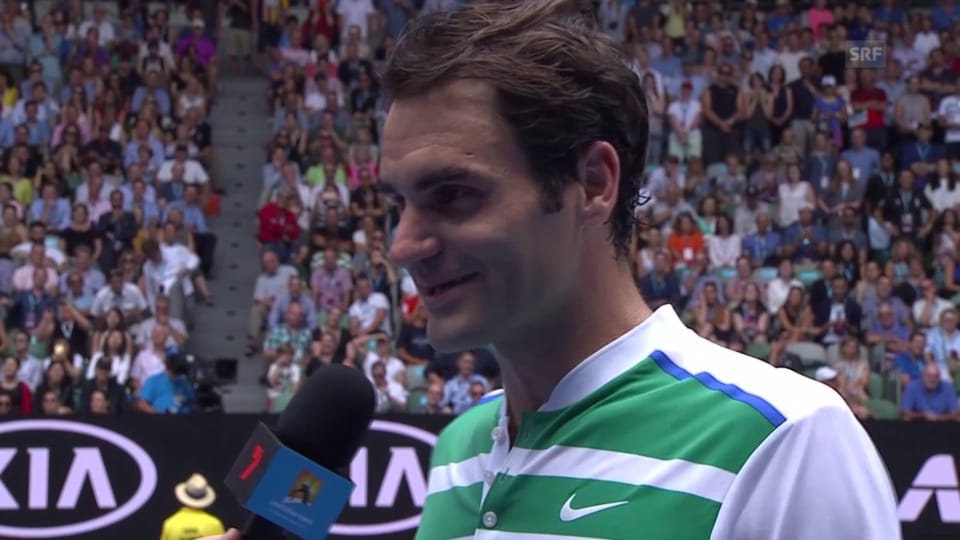 Platz-Interview mit Roger Federer