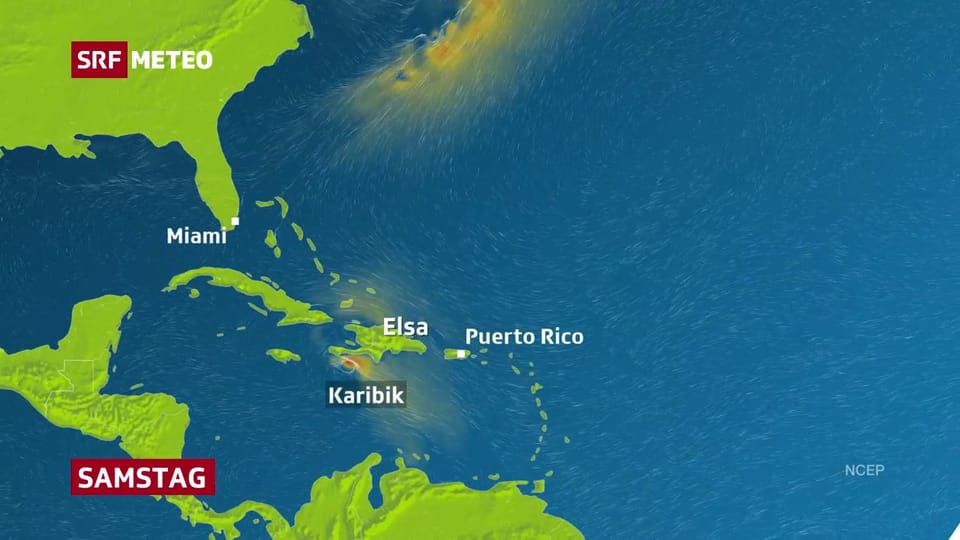 Hurrikan Elsa in der Karibik.