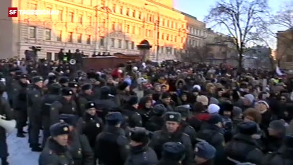 Proteste und Festnahmen in Moskau. (unkommentiert)