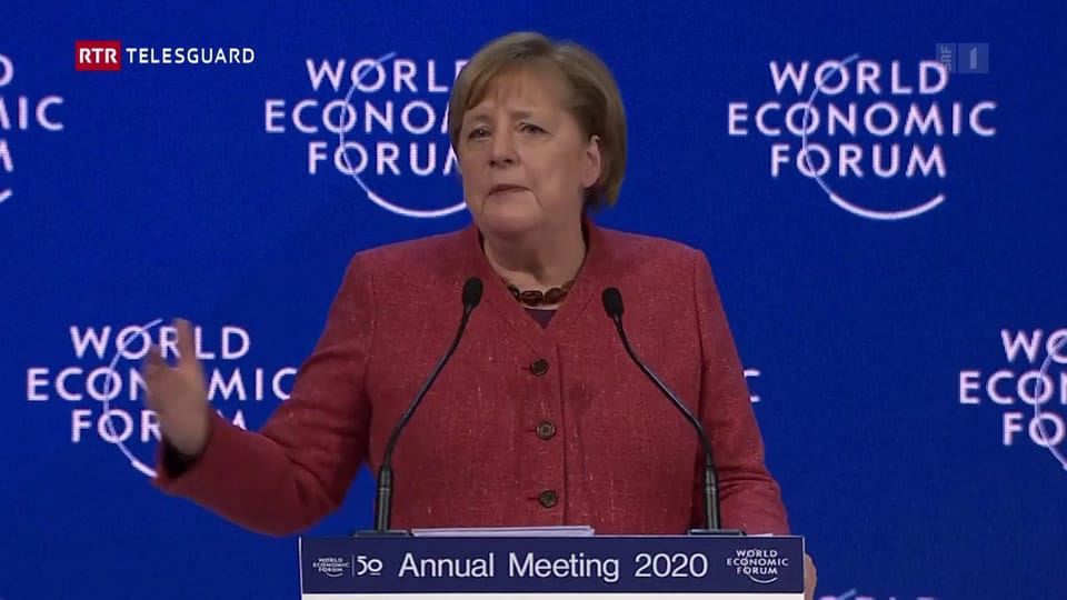 WEF – Angela Merkel, Jaun Guaidó, Klaus Schwab