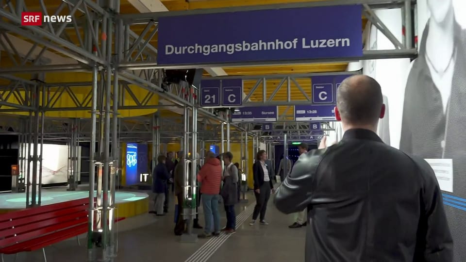 Modell des Tiefbahnhof Luzern an der Luga 