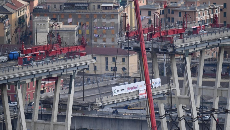 Die Morandi-Brücke in Genua ist im August 2018 eingestürzt.