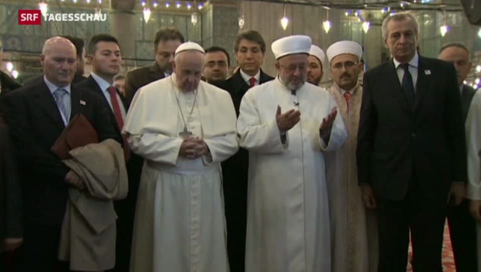 Treffen der Konfessionen: Papst besucht Moschee in Istanbul