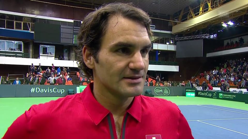 Platzinterview mit Roger Federer (englisch, «sportlive», 31.1.14)