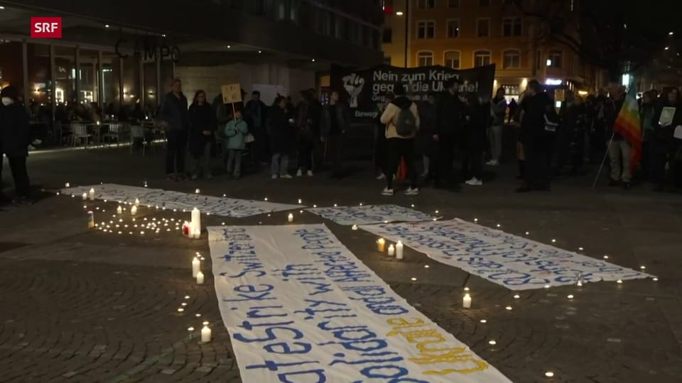 Aus dem Archiv: Ukraine-Solidaritätskundgebung in Zürich