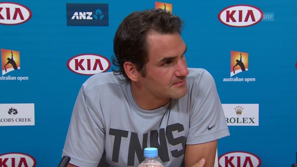 Pressekonferenz mit Roger Federer