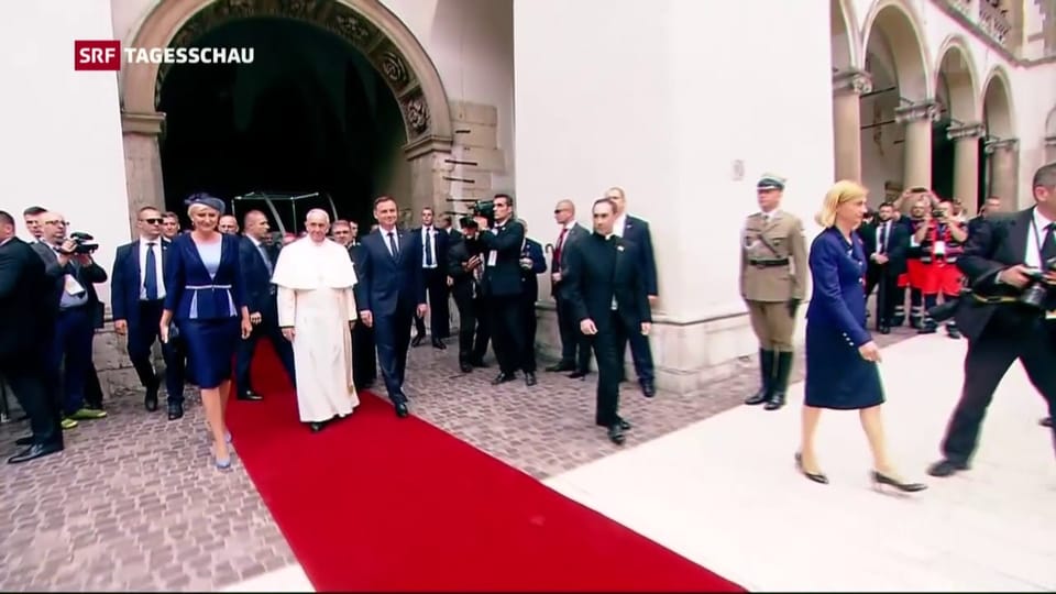 Papst auf heikler Mission in Polen