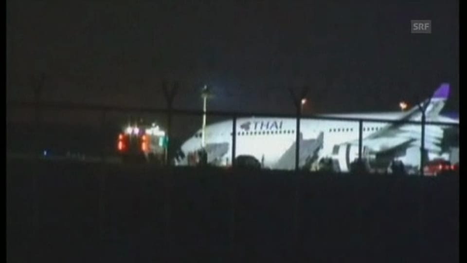 Thai Airways-Airbus nach Notlandung (unkomm.)