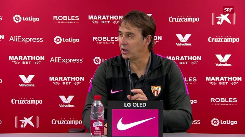 Sevilla-Trainer Lopetegui: «Das wichtige ist die CL-Qualifikation» (Quelle: SNTV, span.)