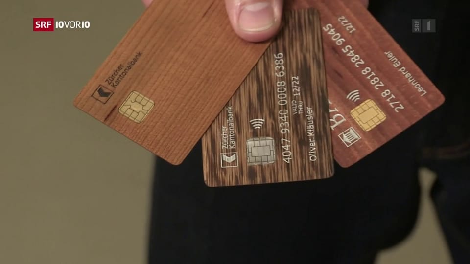 Für einmal ohne Plastik: Die Zürcher Holzkreditkarte