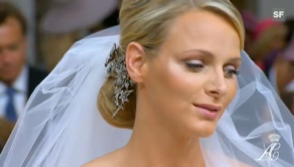2011: Traurige Charlène nach dem Hochzeitskuss