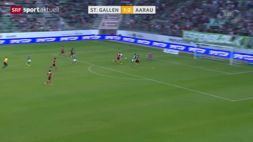 Fussball: Super League, St. Gallen - Aarau