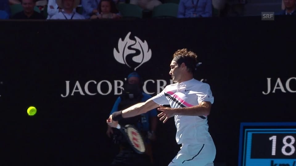 Ein Vorhand-«Strich» Federers zur Vorentscheidung im Tiebreak