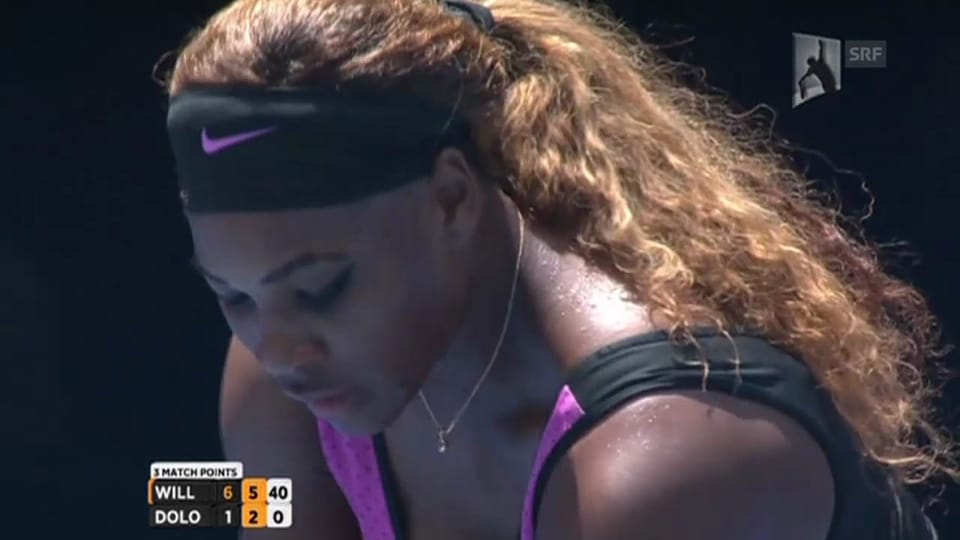 Serena Williams' Matchball gegen Vera Dolonc