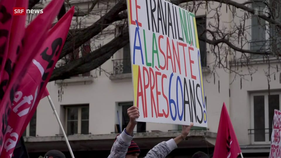 Archiv: Gewaltiger Protest gegen Macrons Rentenreform