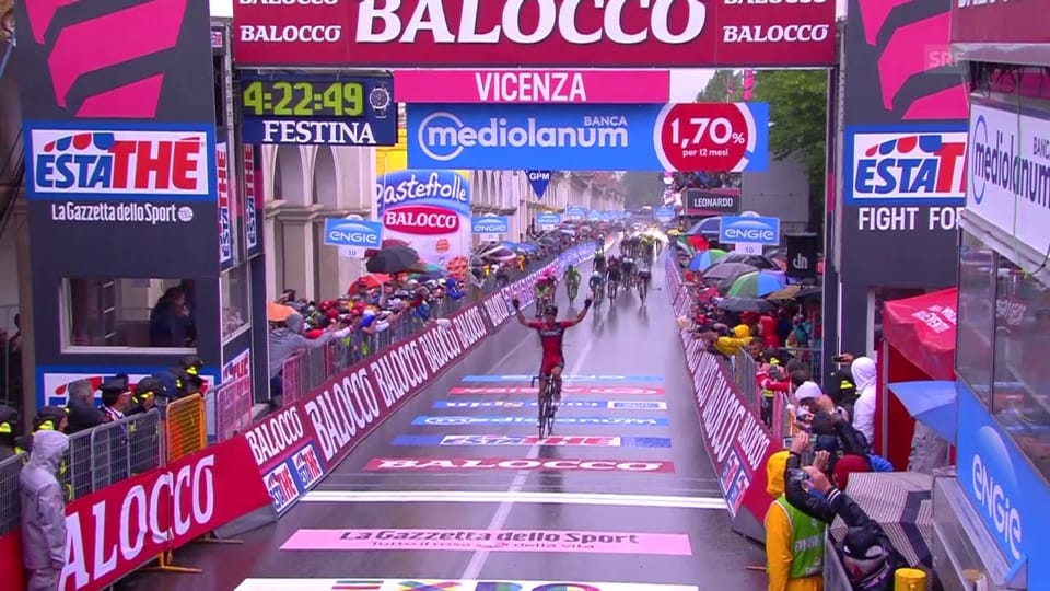 Das Finale der 12. Giro-Etappe