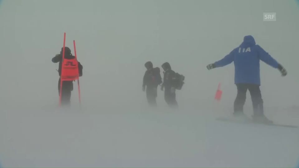 Heftige Winde verhindern Trainings in St. Moritz