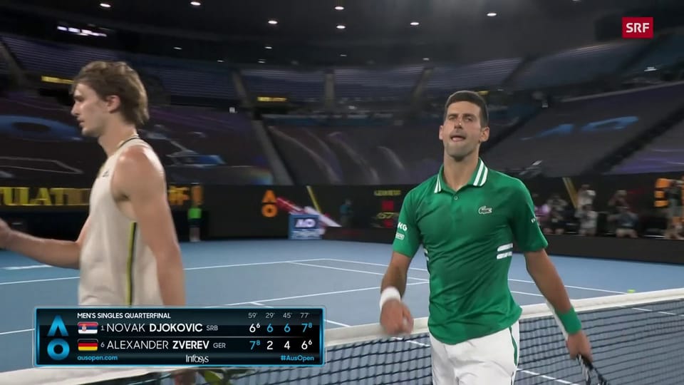 Zverev scheitert im Melbourne-Viertelfinal an Djokovic