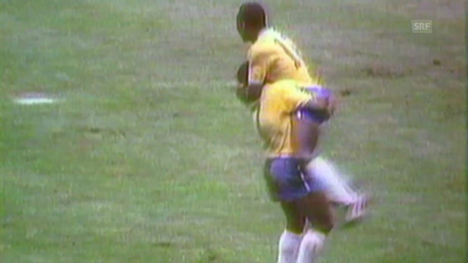 Fussball: Pelés Tor zum 1:0 im WM-Final 1970