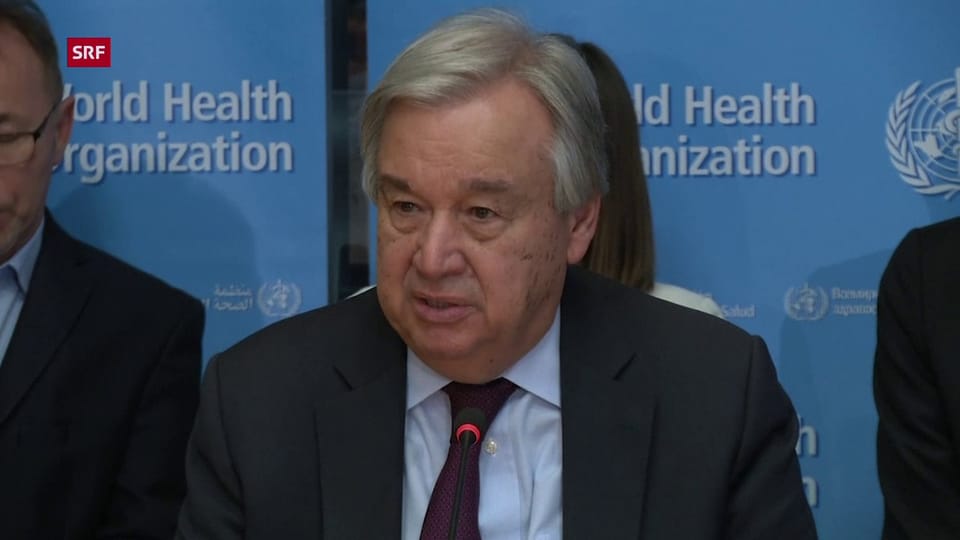 Guterres zur Coronavirus-Krise: «Das Dümmste, was man derzeit machen kann, ist, die von der WHO geforderten Mittel nicht bereitzustellen.»