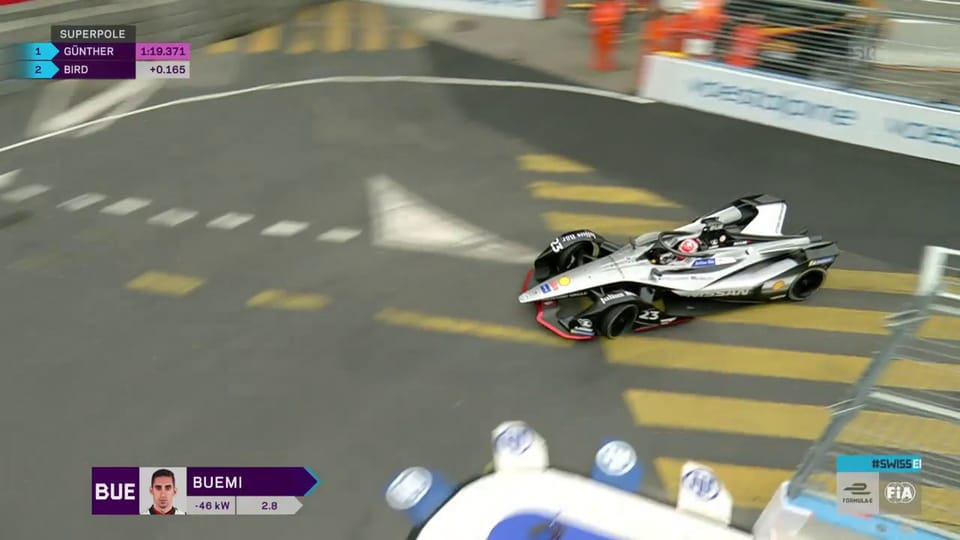 Buemi wird im Qualifying zum E-Prix Bern Dritter