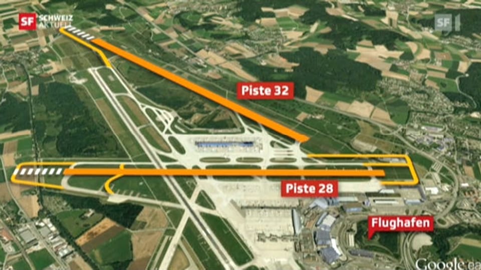 Aus dem Archiv: Flughafen Zürich plant Pistenverlängerung Aus dem Archiv: Flughafen Zürich plant Pistenverlängerung