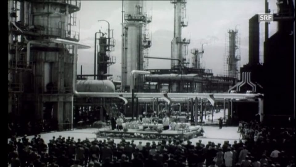 Erste Schweizer Erdölraffinerie (Antenne, 05.06.1963)