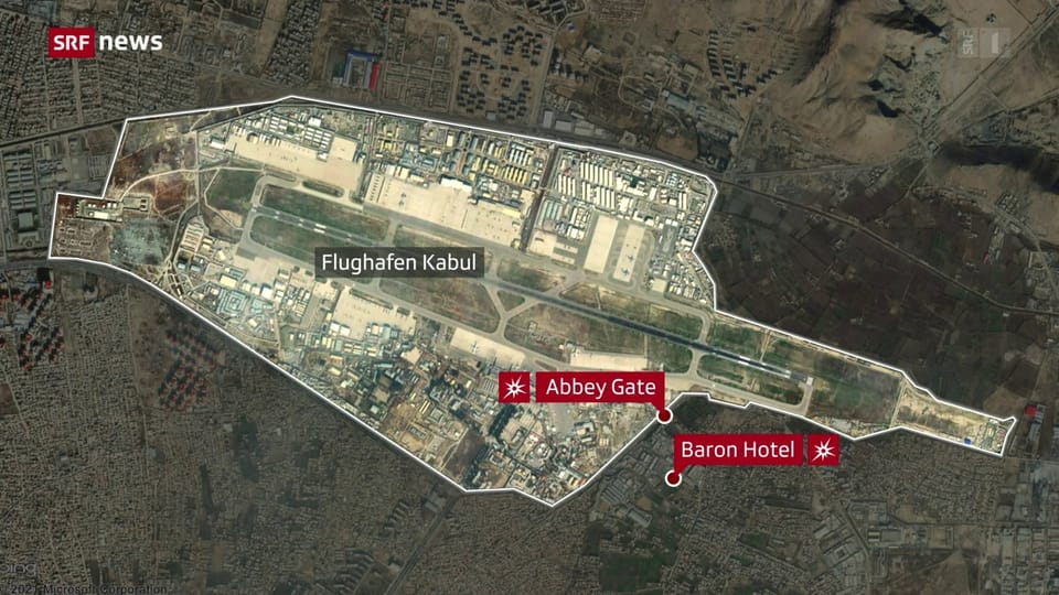 Archiv: Explosionen ausserhalb des Flughafen von Kabul