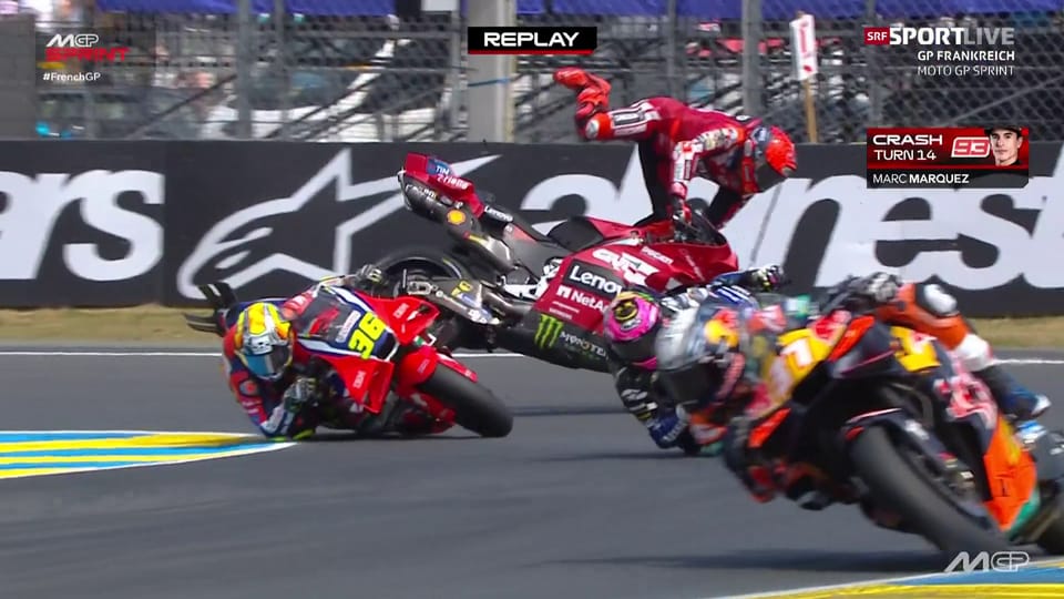 Marquez fliegt im Sprintrennen heftig ab - Sport-Clip - Play SRF
