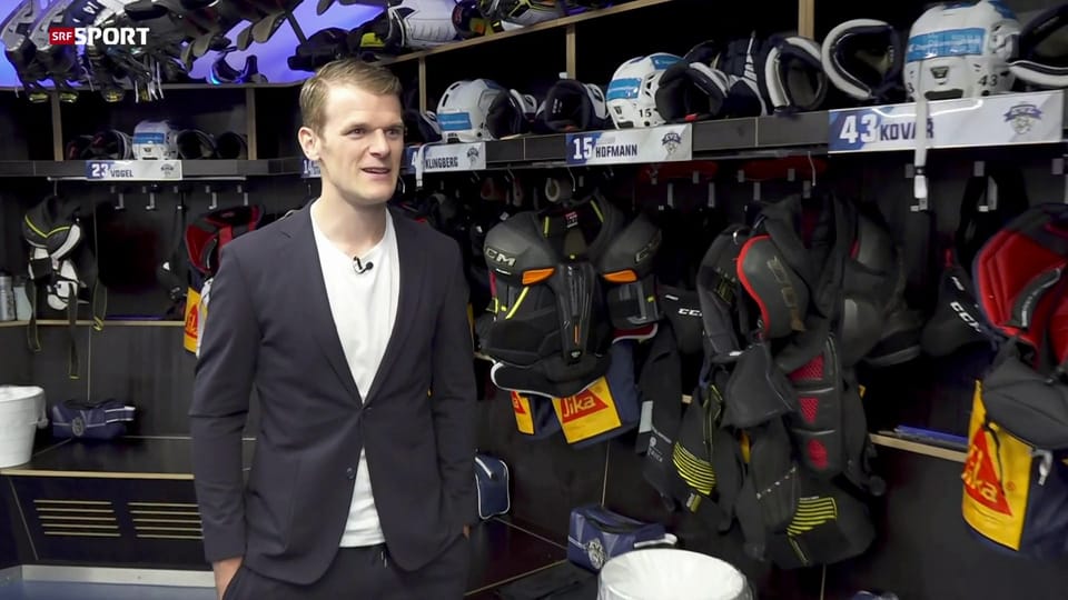 SportClip Genoni erklärt die Sitzordnung in der EVZKabine Play SRF