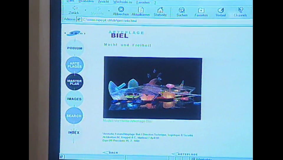 Tagesschau Präsentation der Grobplanung der Expo 2001 Play SRF